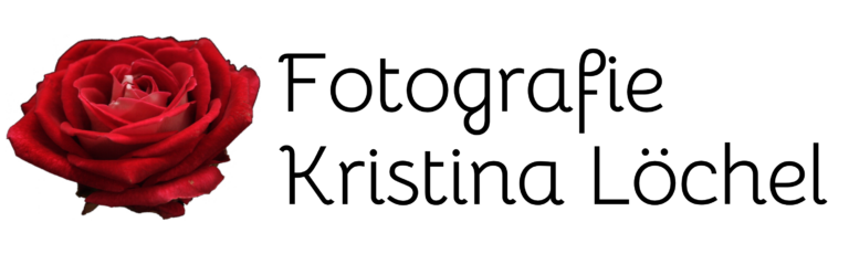 Logo - Rose und Schriftzug "Fotografie Kristina Löchel"
